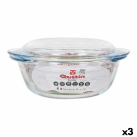 Касерола с Капак Quttin Quttin Cтъкло 1,6 + 0,5 L (3 броя)