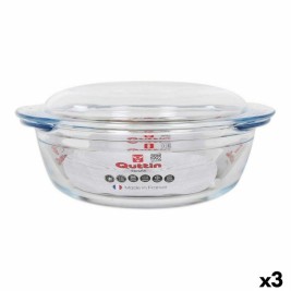 Касерола с Капак Quttin Quttin Cтъкло 2,2 + 0,8 L 26,5 x 23 x 11 cm (3 броя)