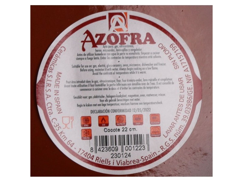 Тенджера Azofra Кафяв Печена глина (6 броя)