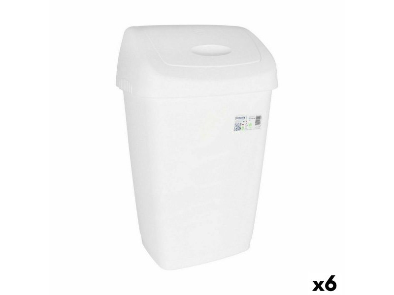 Кошче за боклук Tontarelli Aurora Накланящ се Бял 50 L (6 броя)