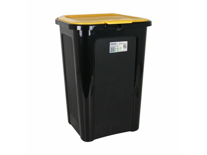 Кошче за Боклук Tontarelli Coverline Жълт 44 L Черен 38,5 x 34,5 x 54,5 cm (6 броя) Кошче за Боклук Tontarelli Coverline Жълт 44 L Черен 38,5 x 34,5 x 54,5 cm (6 броя)