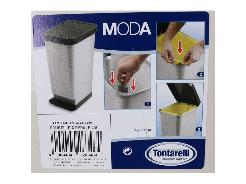 Кошче с педал Tontarelli Moda Кафяв (4 броя)