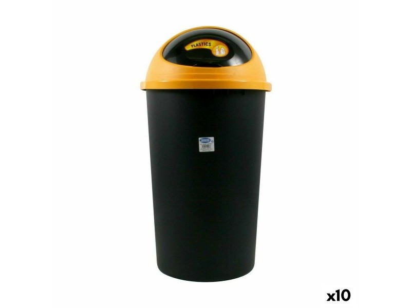 Кошче за Боклук Tontarelli Big hoop Жълт Черен 50 L (10 броя)