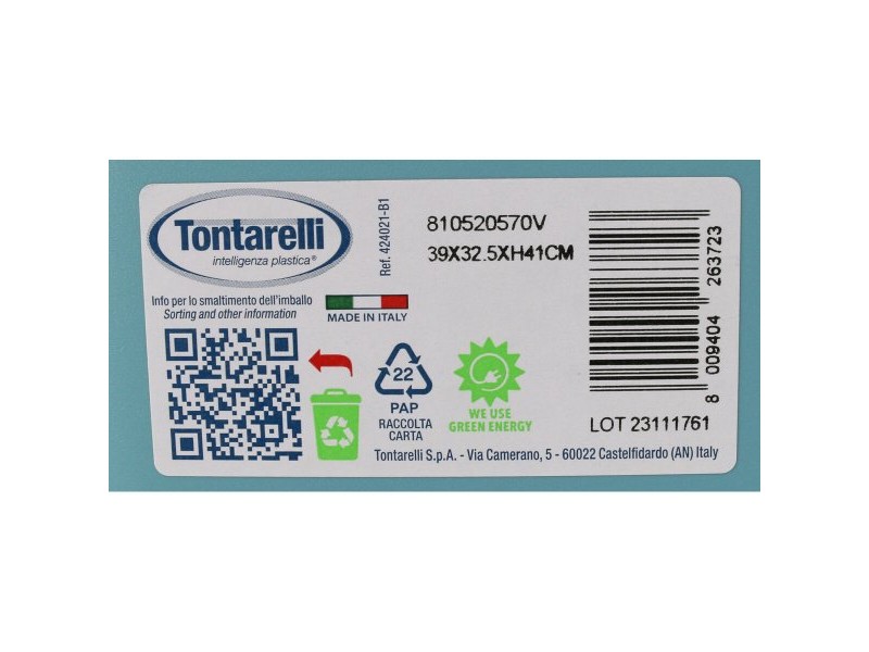 Кошче за боклук Tontarelli Patty Син (4 броя)