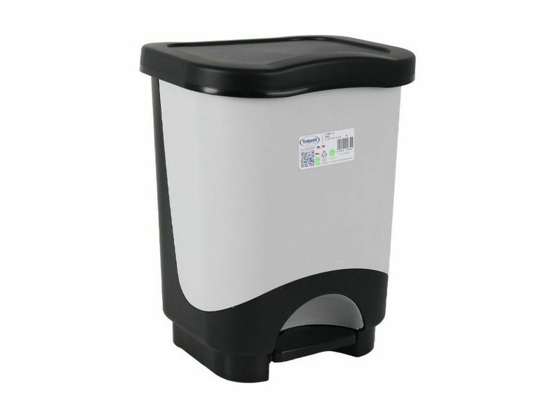 Кошче за Боклук с Педал Tontarelli Idea 18 L Черен Сив 31,6 x 27,6 x 41 cm (4 броя) Кошче за Боклук с Педал Tontarelli Idea 18 L Черен Сив 31,6 x 27,6 x 41 cm (4 броя)