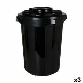 Кошче за Боклук Dem Hop Черен 70 L (3 броя)