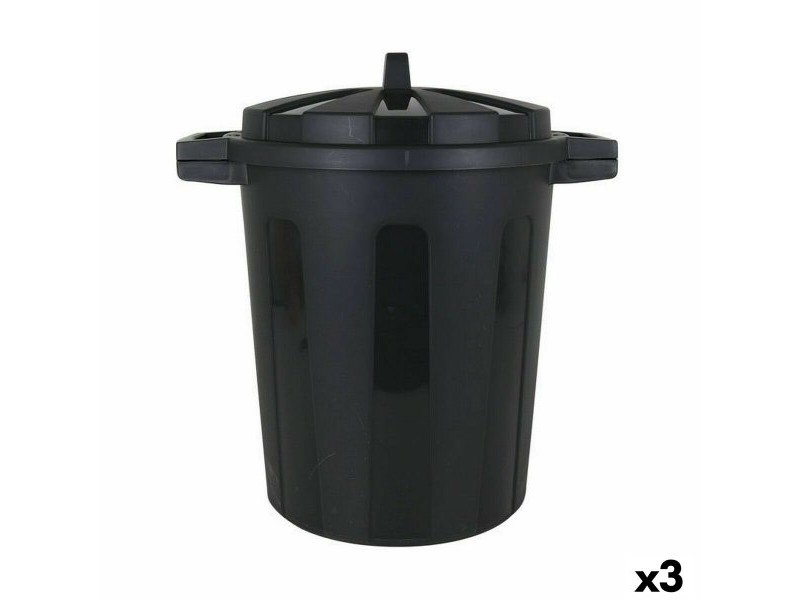 Кошче за Боклук Dem 50 L Черен 55 x 41 x 54 cm (3 броя)