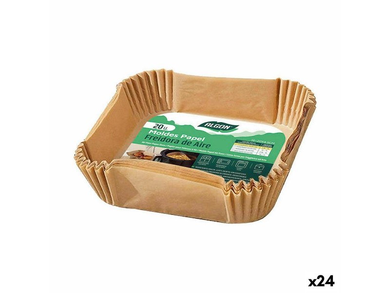 Хартия за фритюрник на въздух Algon 20 cm Фритюрник без Мазнина (24 броя)