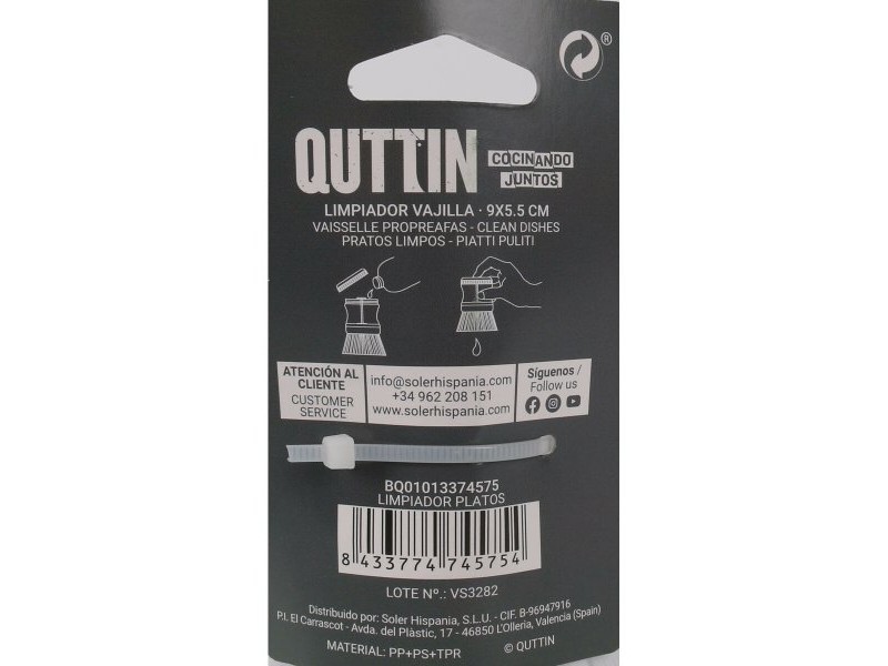 Четка Quttin 9 x 5,5 cm Чинии (24 броя)