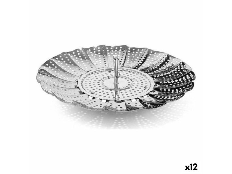 Уред за Готвене на Пара Quttin Неръждаема стомана 14 cm (12 броя) (22,5 x 14 cm)
