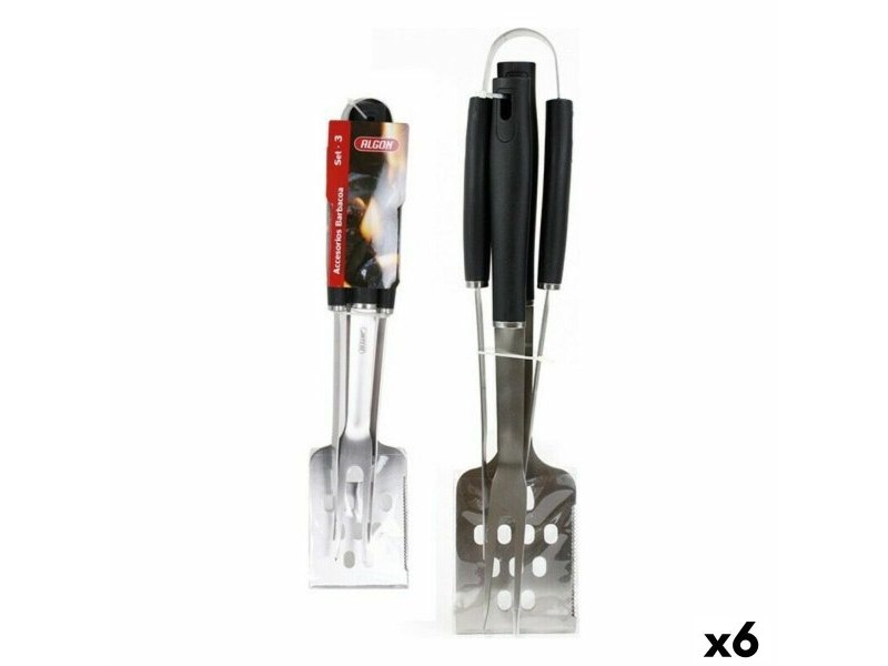 Прибори за Барбекю BBQ Black Algon 104748 3 Части (6 броя)