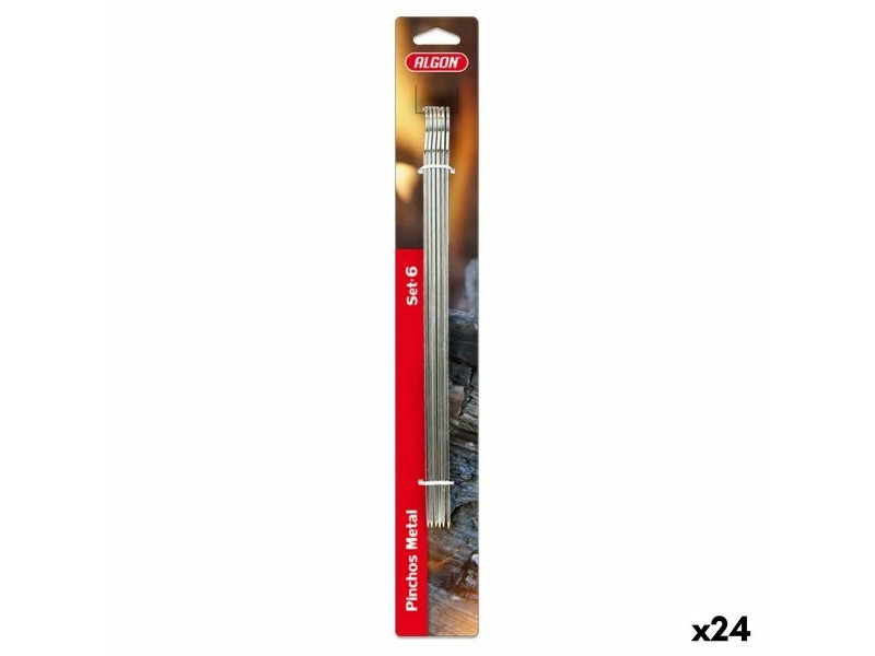 Комплект Шишове за Барбекю Algon Метал 6 Части (24 броя) (35 x 2,5 mm)