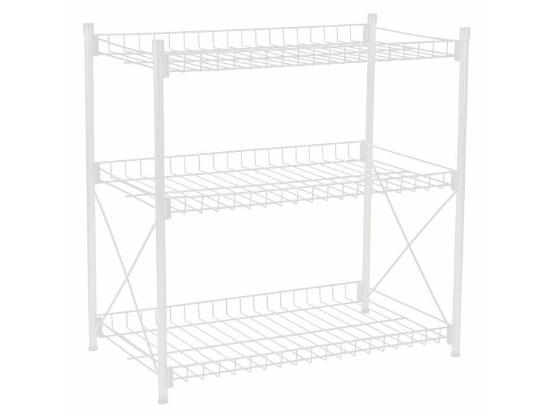 Лавица Confortime Метал Бял 52 x 34 x 55 cm (2 броя)