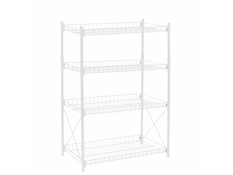 Лавица Confortime Метал Бял 52 x 34 x 86 cm (2 броя)