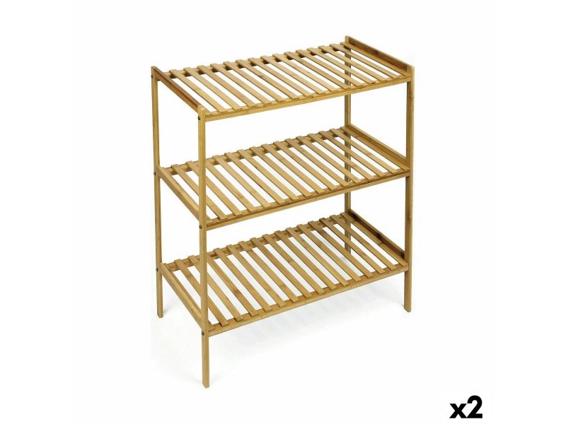 Лавица Confortime Естествен Бамбук 70 x 35 x 76,2 cm (2 броя)