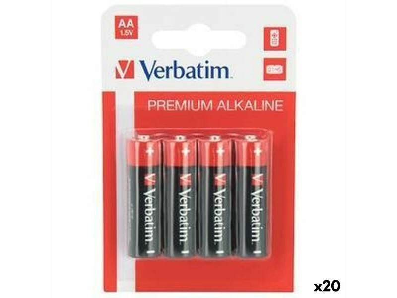 Алкални батерии Verbatim LR06 1,5 V (20 броя)