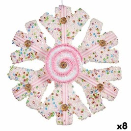 Коледна Украса Krist+ Бял Розов Снежинки 17 x 6 x 17 cm (8 броя)