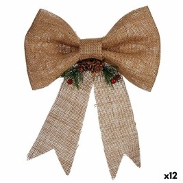 Коледна Украса Krist+ Кафяв Червен Зелен Естествено влакно 24 x 5 x 34 cm Ласо (12 броя)