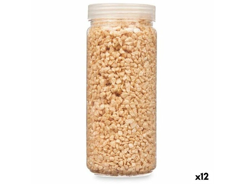 Декоративни Камъни Gift Decor Горчица 2 - 5 mm 700 g 6,5 x 15,5 x 6,5 cm 6,2 x 15,3 x 6,2 cm (12 броя)