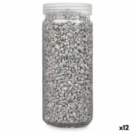 Декоративни Камъни Gift Decor Сребрист 2 - 5 mm 700 g 6,5 x 15,5 x 6,5 cm 6,2 x 15,3 x 6,2 cm 6,5 x 15,8 x 6,5 cm (12 броя)