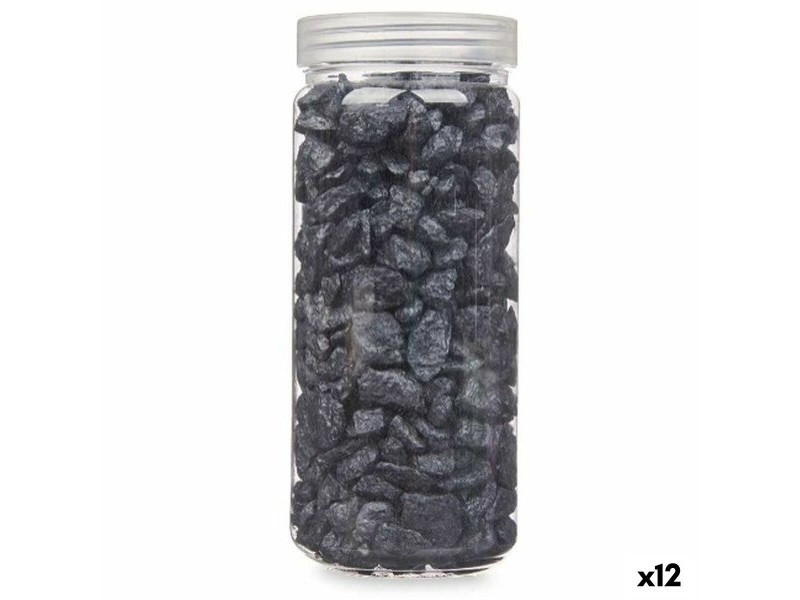 Декоративни Камъни Gift Decor Черен 10 - 20 mm 700 g 6,5 x 15,5 x 6,5 cm 6,2 x 15,3 x 6,2 cm 6,5 x 15,8 x 6,5 cm (12 броя)