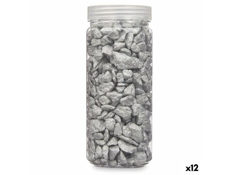 Декоративни Камъни Gift Decor Сребрист 10 - 20 mm 700 g 6,2 x 15,3 x 6,2 cm 6,5 x 15,8 x 6,5 cm (12 броя)
