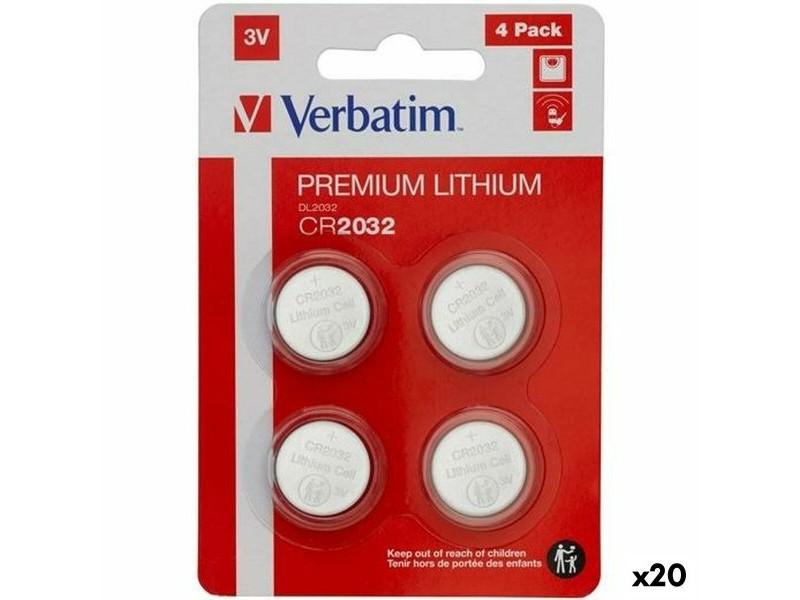 Батерии Verbatim CR2032  4 Части 20 броя 3V