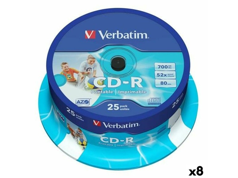 CD-R Verbatim 25 Части 700 MB 50 MB/s (8 броя)