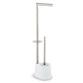 Поставка за Тоалетна Хартия с Поставка за Четка Confortime Стомана 66 x 22 cm (4 броя)