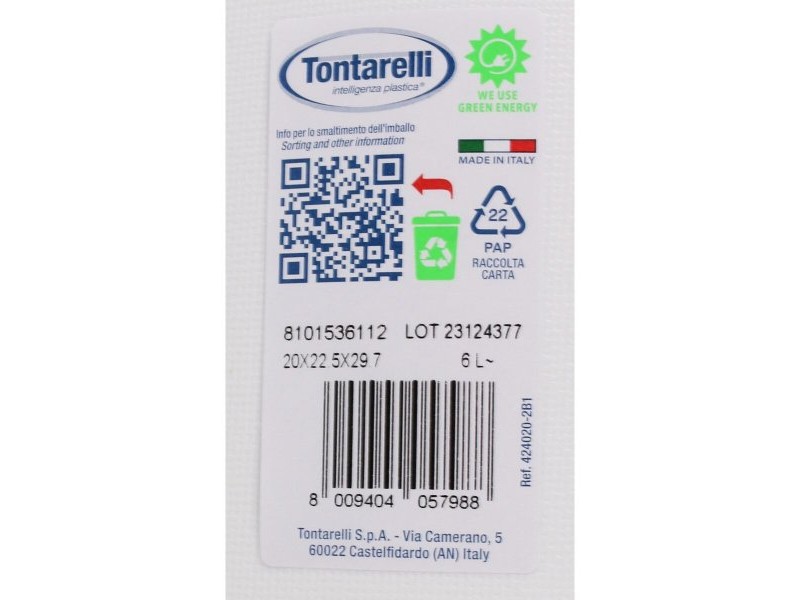 Кошче за Боклук с Педал Tontarelli Carolina 6 L Бял 20 x 22,5 x 29,7 cm (4 броя) Кошче за Боклук с Педал Tontarelli Carolina 6 L Бял 20 x 22,5 x 29,7 cm (4 броя)