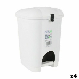 Кошче за Боклук с Педал Tontarelli Carolina 6 L Бял 20 x 22,5 x 29,7 cm (4 броя)