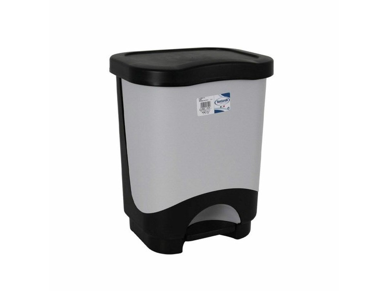 Кошче за Боклук с Педал Tontarelli Idea 24 L Черен Сив 35 x 29 x 44,5 cm (4 броя)