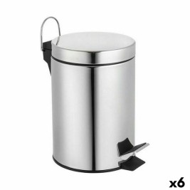 Кошче за Боклук с Педал Confortime Сребрист 3 L (6 броя)
