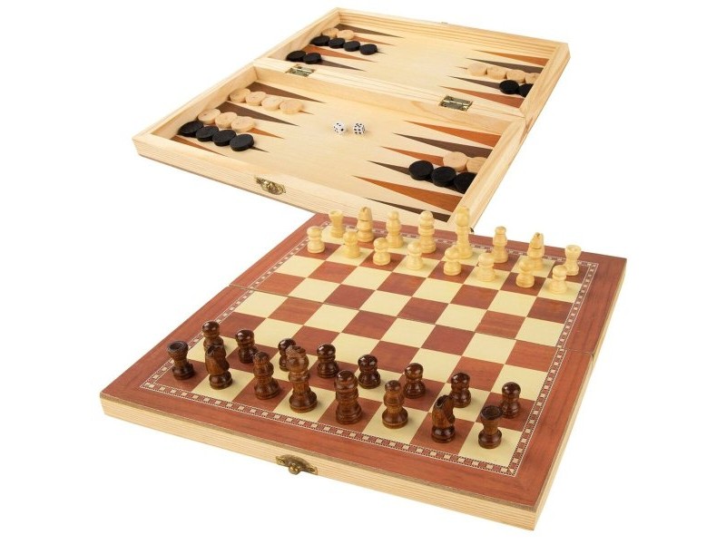 Дъска за Шах и Дама CB Games Дървен Tабла (6 броя)