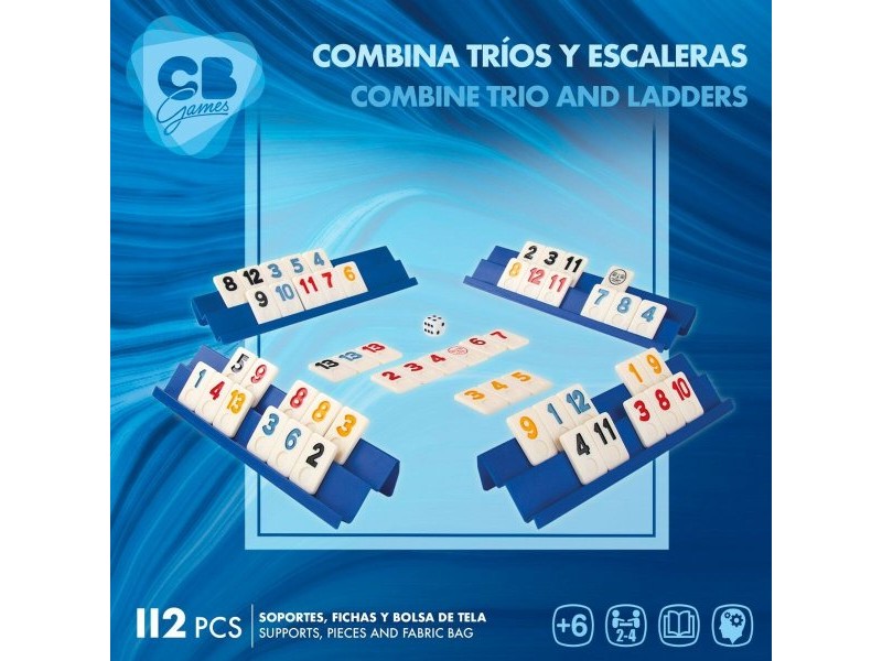 Настолна игра CB Games Rummi 24,5 x 3 x 6 cm (112 Части) (6 броя)