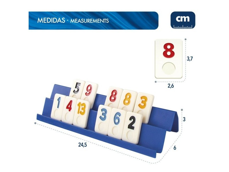 Настолна игра CB Games Rummi 24,5 x 3 x 6 cm (112 Части) (6 броя)