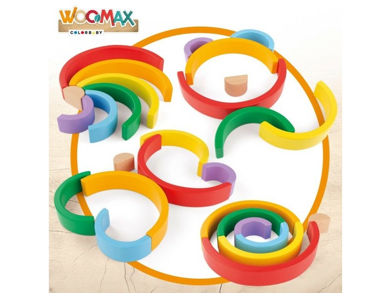 Игра за Умения Woomax Дъга 21 x 10 x 3,5 cm (12 броя)