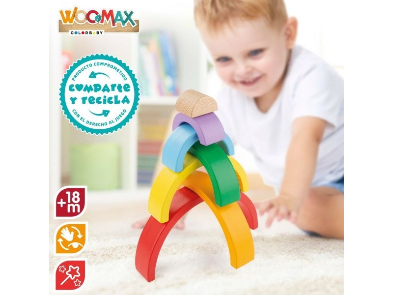 Игра за Умения Woomax Дъга 21 x 10 x 3,5 cm (12 броя)