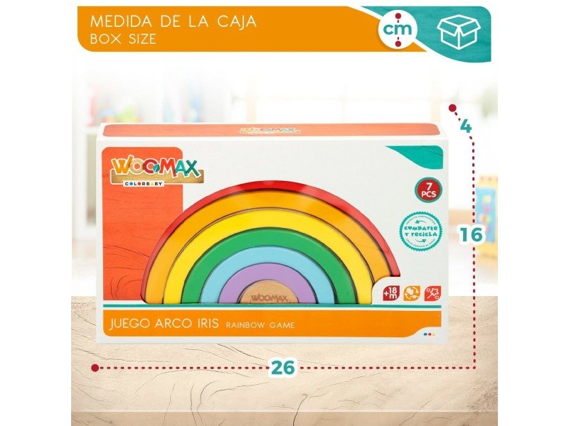 Игра за Умения Woomax Дъга 21 x 10 x 3,5 cm (12 броя)
