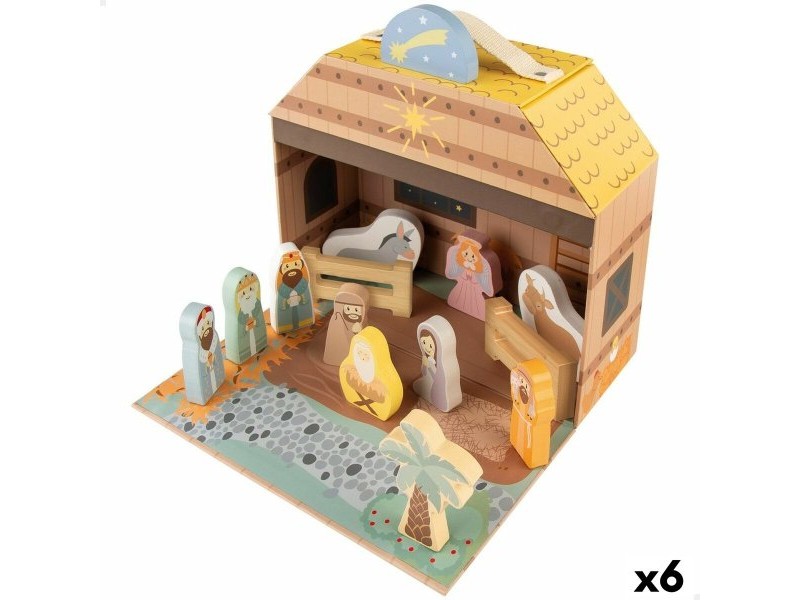 Рождествена Коледна Сцена Woomax 24,5 x 20,5 x 24,5 cm (15 Части) (6 броя)