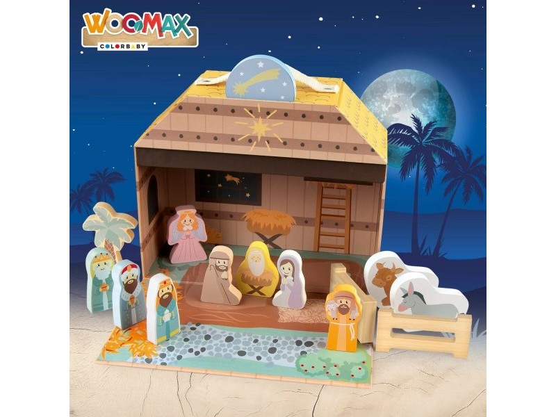 Рождествена Коледна Сцена Woomax 24,5 x 20,5 x 24,5 cm (15 Части) (6 броя)