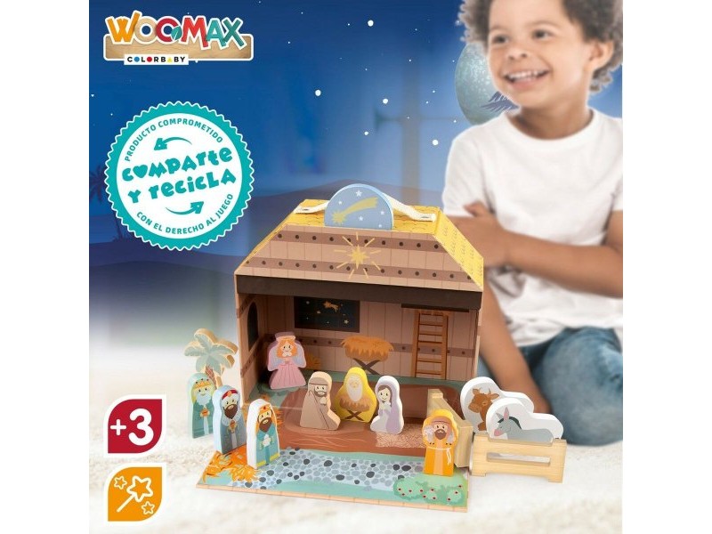 Рождествена Коледна Сцена Woomax 24,5 x 20,5 x 24,5 cm (15 Части) (6 броя)