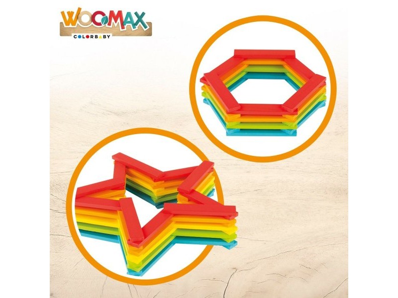Строителна Игра Woomax 100 Части 10 x 0,5 x 1,8 cm (6 броя)