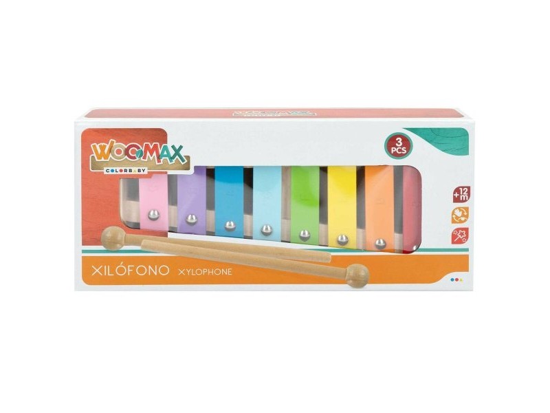 Ксилофон Woomax Дървен Метал 26 x 4,5 x 11,5 cm (6 броя)