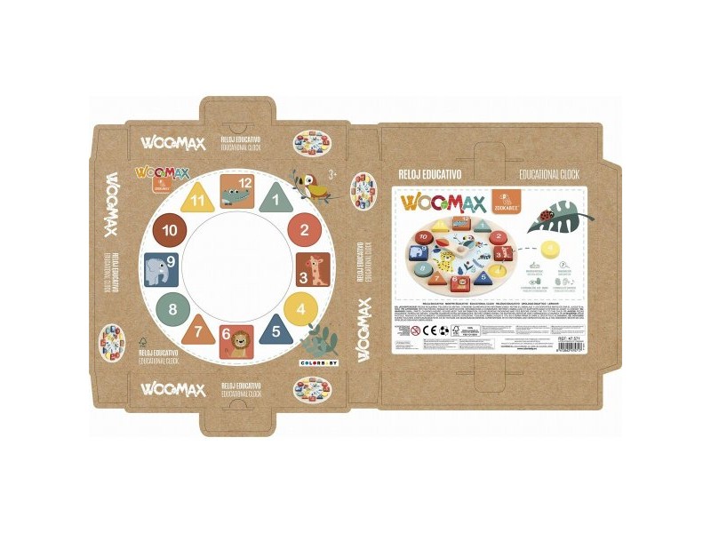 Образователна Игра Woomax Животни Часовник (6 броя) Образователна Игра Woomax Животни Часовник (6 броя)