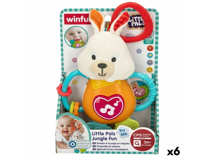 Плюшена Дрънкалка Winfun 14 x 19 x 6,5 cm (6 броя)