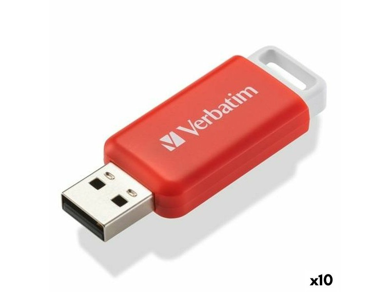 USB стик Verbatim V Databar Червен 16 GB
