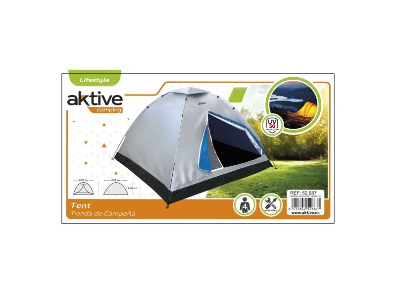 Палатка Aktive 4 Хора 205 x 130 x 205 cm (2 броя)