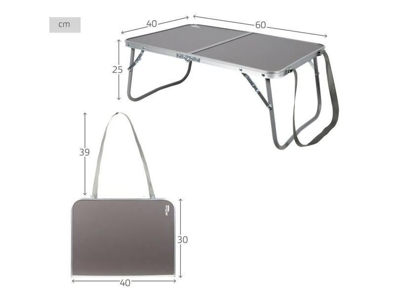 Сгъваема масичка Aktive Къмпинг Антрацит 60 x 25 x 40 cm (4 броя)