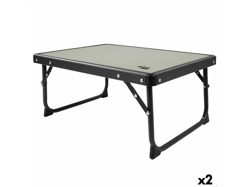 Сгъваема масичка Aktive Къмпинг Сив 56 x 25 x 40 cm (2 броя)